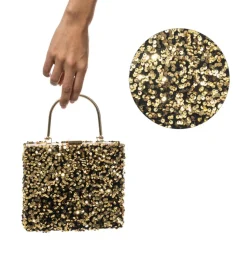 Handtas Gouden Pailletten