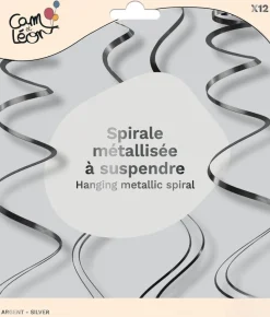 Hangdecoratie metallic spiral 12st