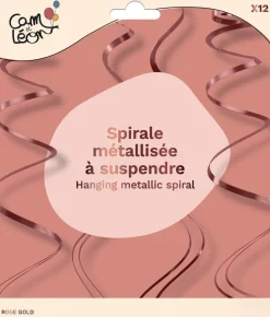 Hangdecoratie metallic spiral 12st