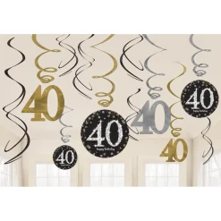 Hangdecoratie Swirl leeftijden Sparkling Celebration