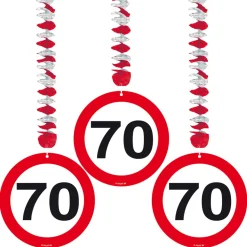 Hangdecoratie verkeersbord Leeftijden 3st