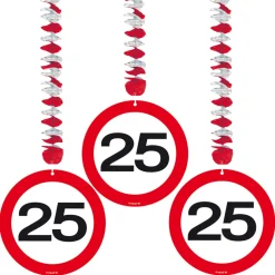 Hangdecoratie verkeersbord Leeftijden 3st