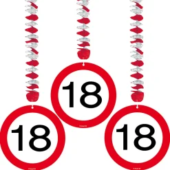 Hangdecoratie verkeersbord Leeftijden 3st