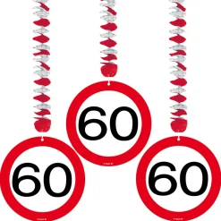 Hangdecoratie verkeersbord Leeftijden 3st