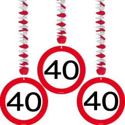 Hangdecoratie verkeersbord Leeftijden 3st