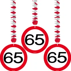 Hangdecoratie verkeersbord Leeftijden 3st