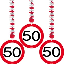 Hangdecoratie verkeersbord Leeftijden 3st