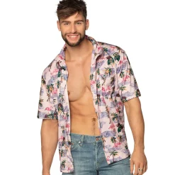 Hawaiiblouse Flamingo roze