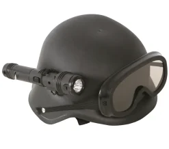 Helm speciale politie met zaklamp