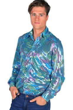 Herenblouse Disco glamour
