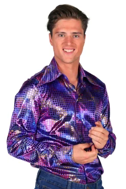 Herenblouse Disco glamour