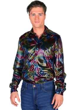Herenblouse Disco glamour