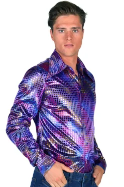 Herenblouse Disco glamour