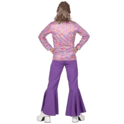 Herenhemd hippie paars