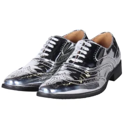 Herenschoenen metallic