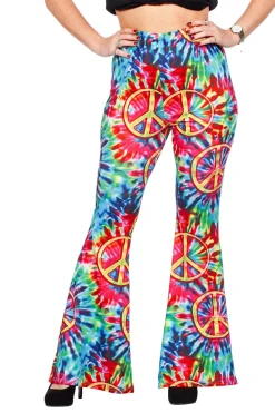 Hippiebroek Tye Dye Peace Dames