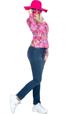 Hippie damesblouse roze