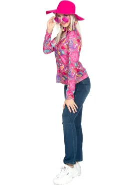 Hippie damesblouse roze