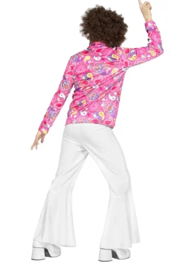 Hippie herenblouse roze