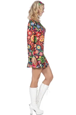 Hippie jurkje zwart peace