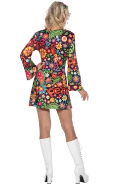 Hippie jurkje zwart peace