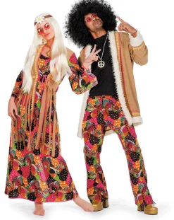 Hippie Kostuum met lange jas voor Heren