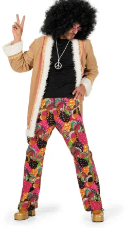 Hippie Kostuum met lange jas voor Heren
