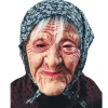 Hoofdmasker Oude vrouw met kap