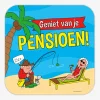 Huldeschild - Pensioen cartoon