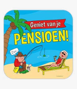 Huldeschild - Pensioen cartoon