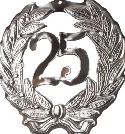 Huldeschild krans 25 zilver