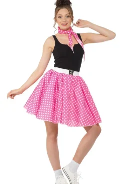 Jaren 50 Polka dot rok met sjaal