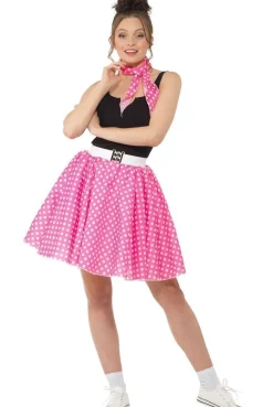 Jaren 50 Polka dot rok met sjaal