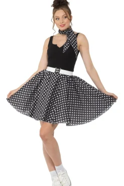 Jaren 50 Polka dot rok met sjaal