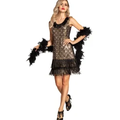 Jurk Flapper gouden pauw