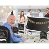 Kantoor decoratie set personaliseerbaar Sparkling Celebration goud/zilver