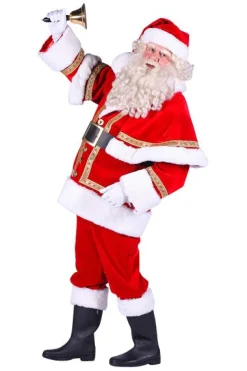 Kerstman Polyester deluxe met cape