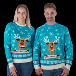 Kersttrui Rudolph Turquoise