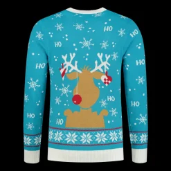 Kersttrui Rudolph Turquoise