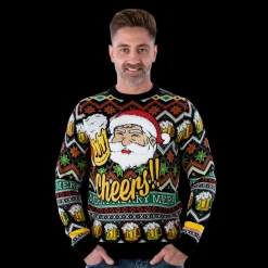 Kersttrui Santa Cheers fluffy beard