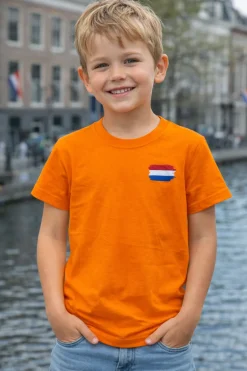 Kinder t-shirt Oranje Nederlandse vlag