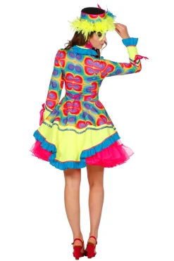 Lange Damesjas Neon Kleuren multi kleur