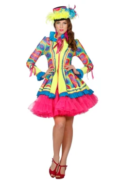Lange Damesjas Neon Kleuren multi kleur