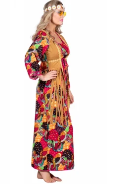 Lange Hippie Jurk met Franjes
