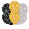 Latex ballonnen Happy Birthday Sparkling Celebration goud/zilver