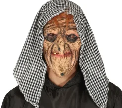 Latex masker heks met kap