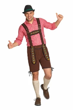 Lederhose Johann kort - verstelbare bretels