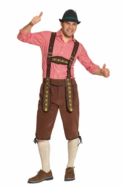Lederhose Johann lang - verstelbare bretels