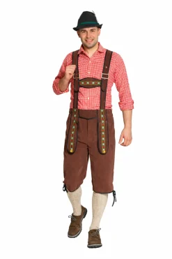 Lederhose Johann lang - verstelbare bretels
