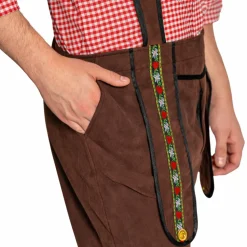 Lederhose Johann lang - verstelbare bretels